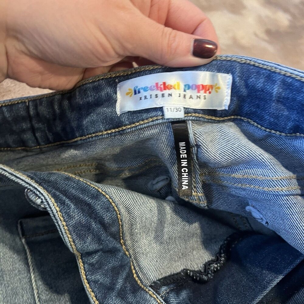 Freckled Poppy x Risen Jeans Women’s Wide Leg Denim 36” Jeans Size 11 / 30 - Picture 6 of 13